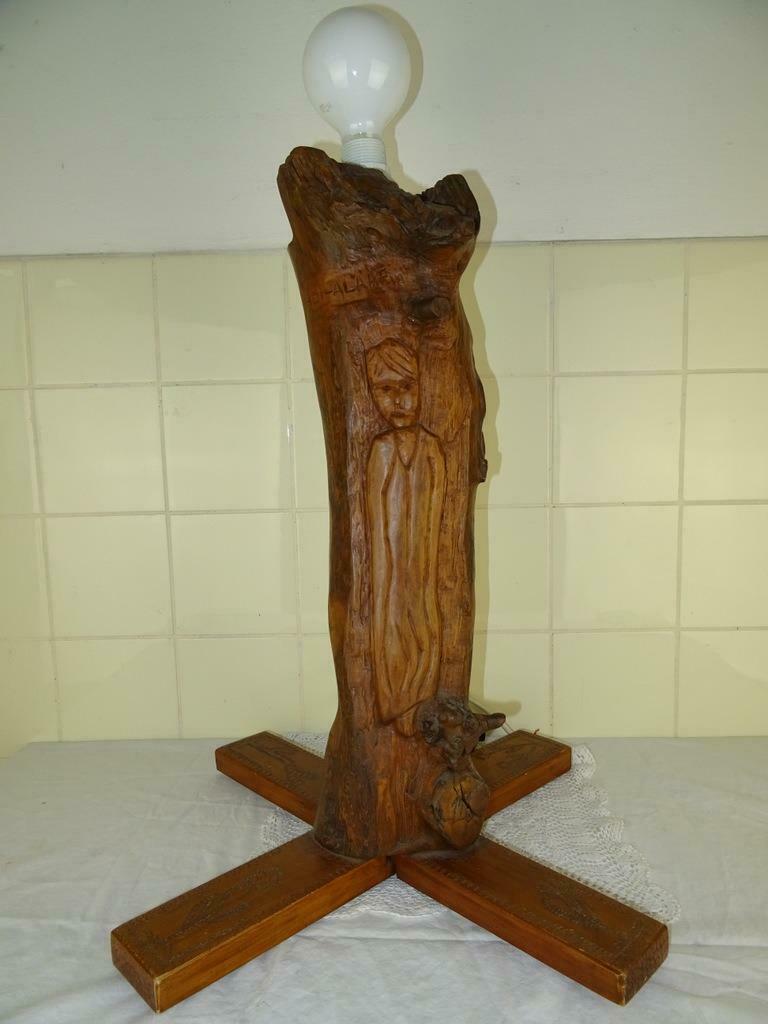 Lampe tronc d'arbre Objet d'art J.J.J. Lampadaire d'art Limb, Enlèvement ou Envoi, Zie foto's, Moins de 100 cm, Utilisé