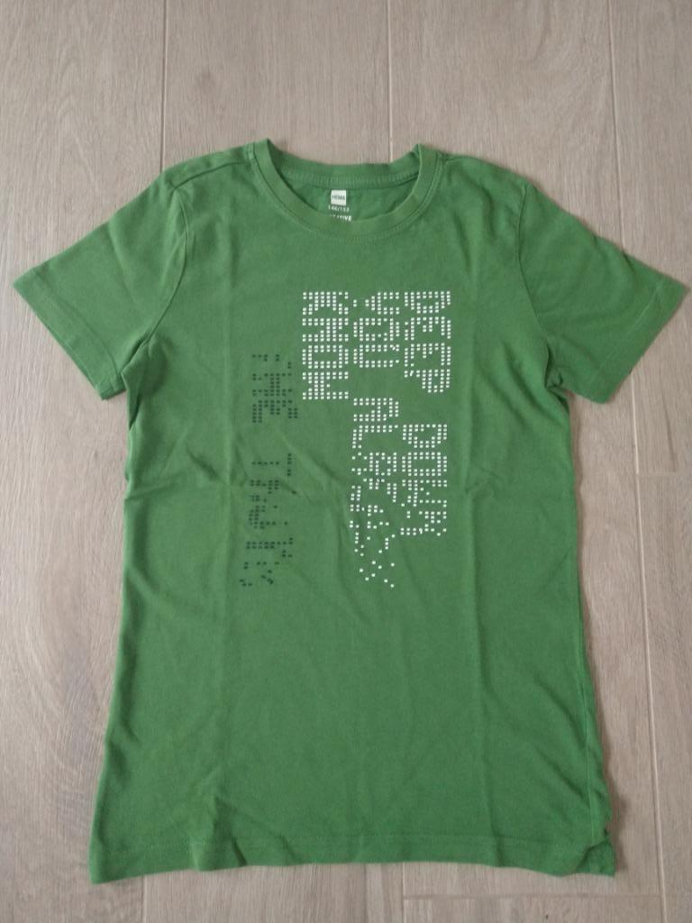 Grasgroene T-shirt Hema maat 146 / 152, Kinderen en Baby's, Kinderkleding | Maat 146, Gebruikt, Ophalen of Verzenden, Shirt of Longsleeve
