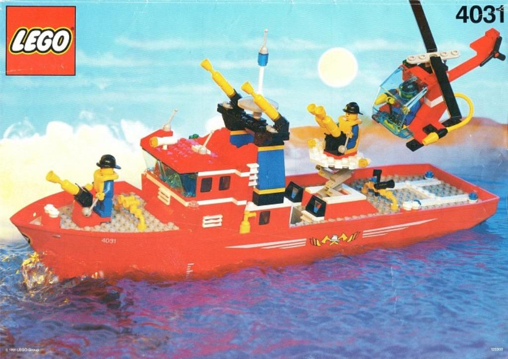 LEGO Boot Fire Brandweer 4031 Fire Rescue TOP!!!, Kinderen en Baby's, Speelgoed | Duplo en Lego, Zo goed als nieuw, Lego, Complete set