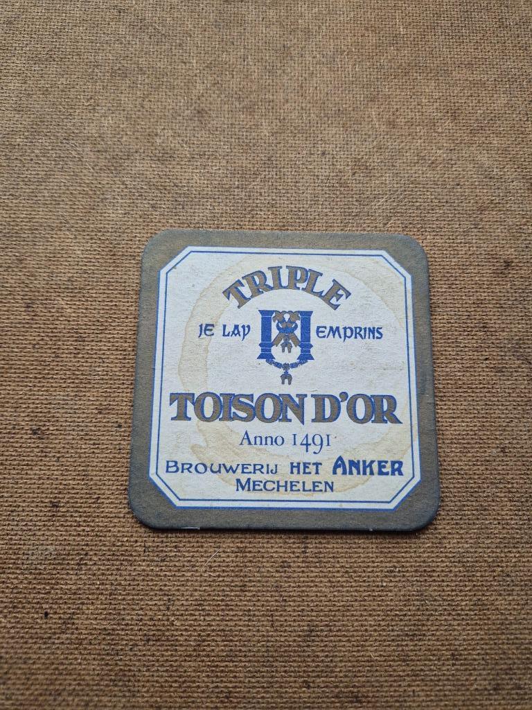 Sous Bock triple Toison d'Or, Verzamelen, Ophalen of Verzenden, Gebruikt, Viltje(s), Overige merken