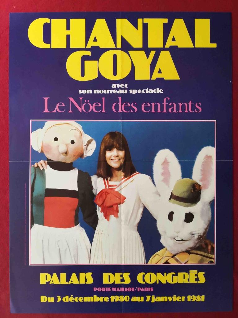 CHANTAL GOYA - AFFICHETTE ORIGINALE ! 41/55 CM, Enlèvement ou Envoi, Rectangulaire vertical, A1 jusqu'à A3, Musique