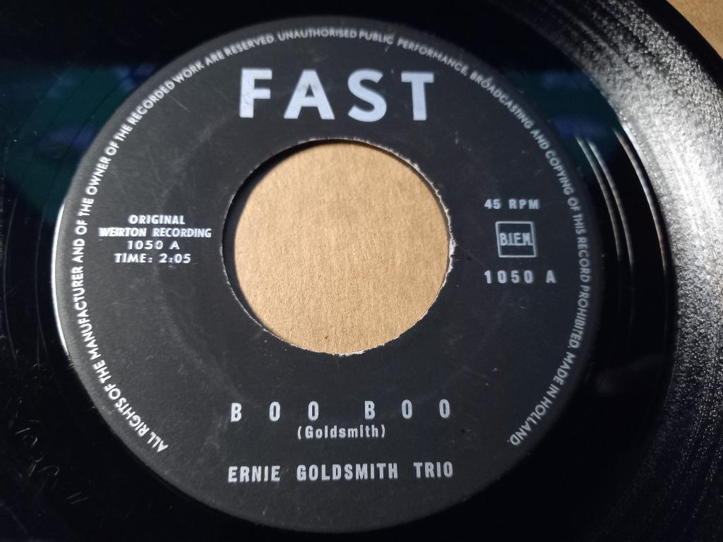 Ernie Goldsmith Trio ‎– Boo Boo / Dig Mr. Goldsmith '7, Cd's en Dvd's, Vinyl Singles, Gebruikt, Overige genres, Ophalen of Verzenden