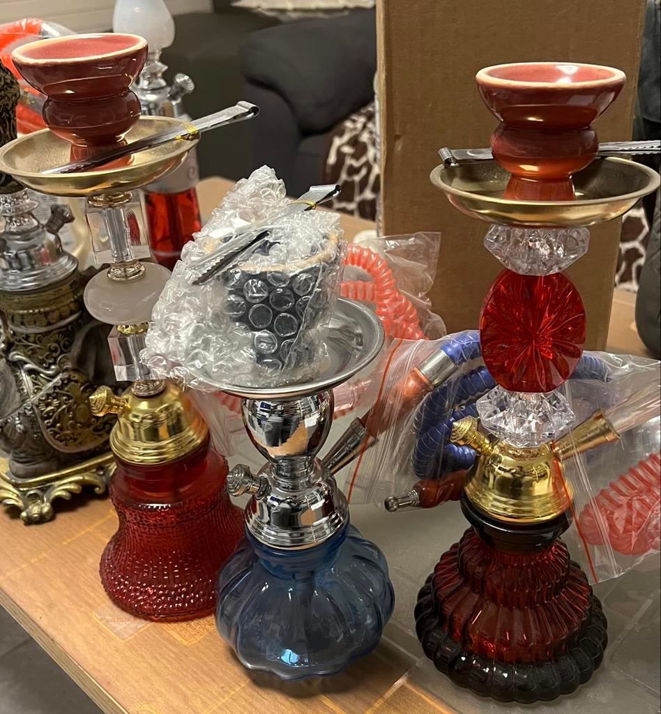 Shisha waterpijp nieuw met alle toebehoren, Verzamelen, Rookartikelen, Aanstekers en Luciferdoosjes, Ophalen, Zo goed als nieuw