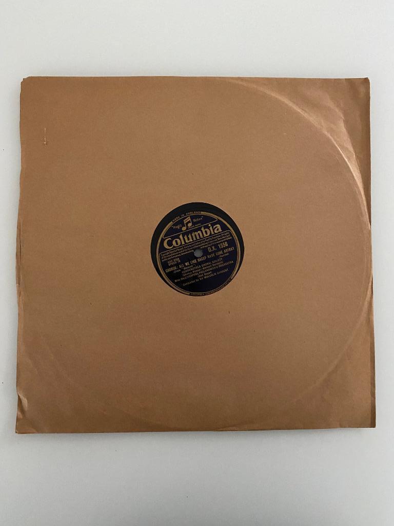 78 RPM Handel Huddersfield Malcolm Sargent Hallelujah 1930, Ophalen, Zo goed als nieuw, 12 inch, Barok