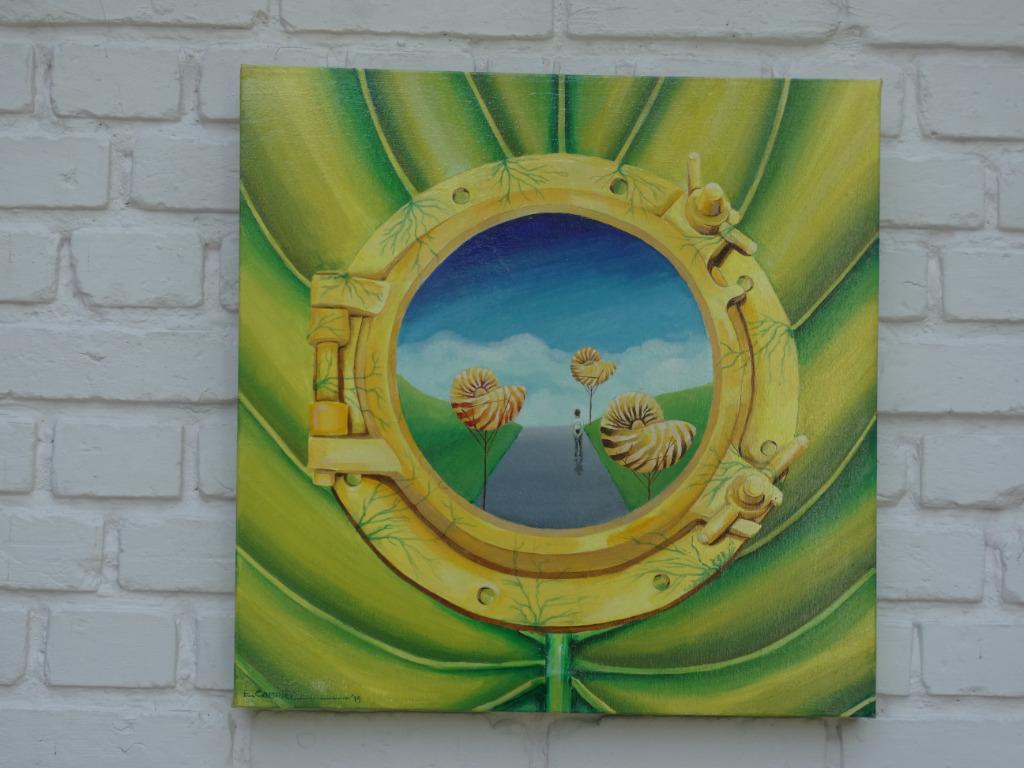 Surrealistische olieverf schilderij, Ophalen