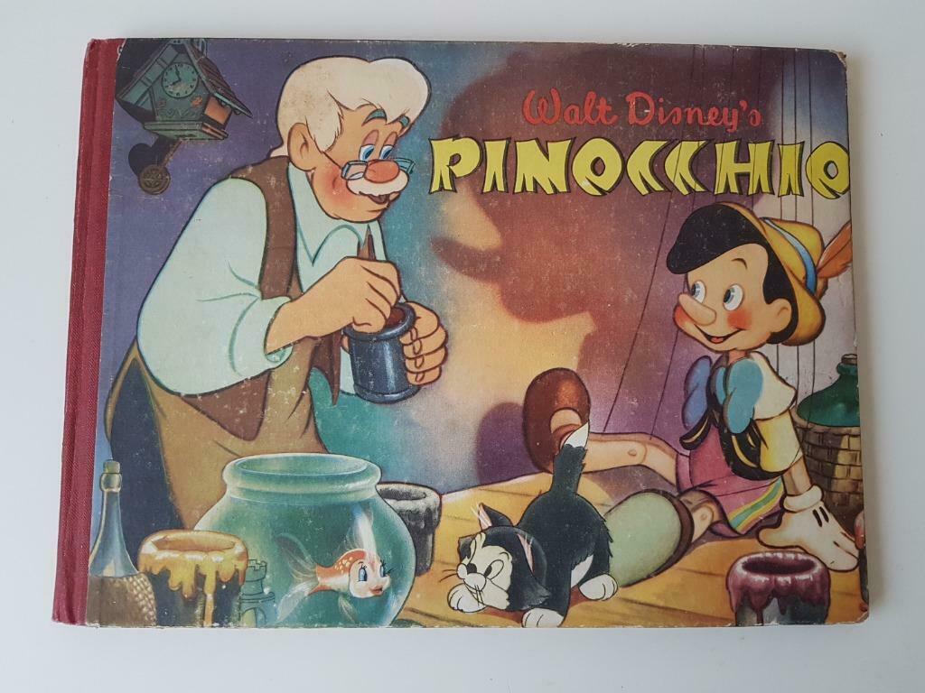 Vintage prentenboek Pinocchio, Boeken, Ophalen of Verzenden, Gelezen, Walt Disney, Prentenboek