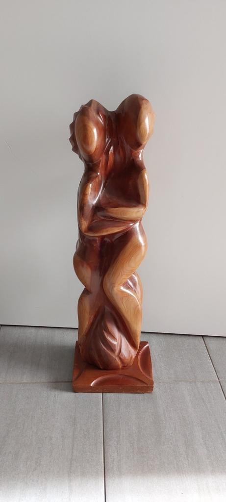 Houten kunstwerk - hoogte 68cm, Antiek en Kunst, Ophalen