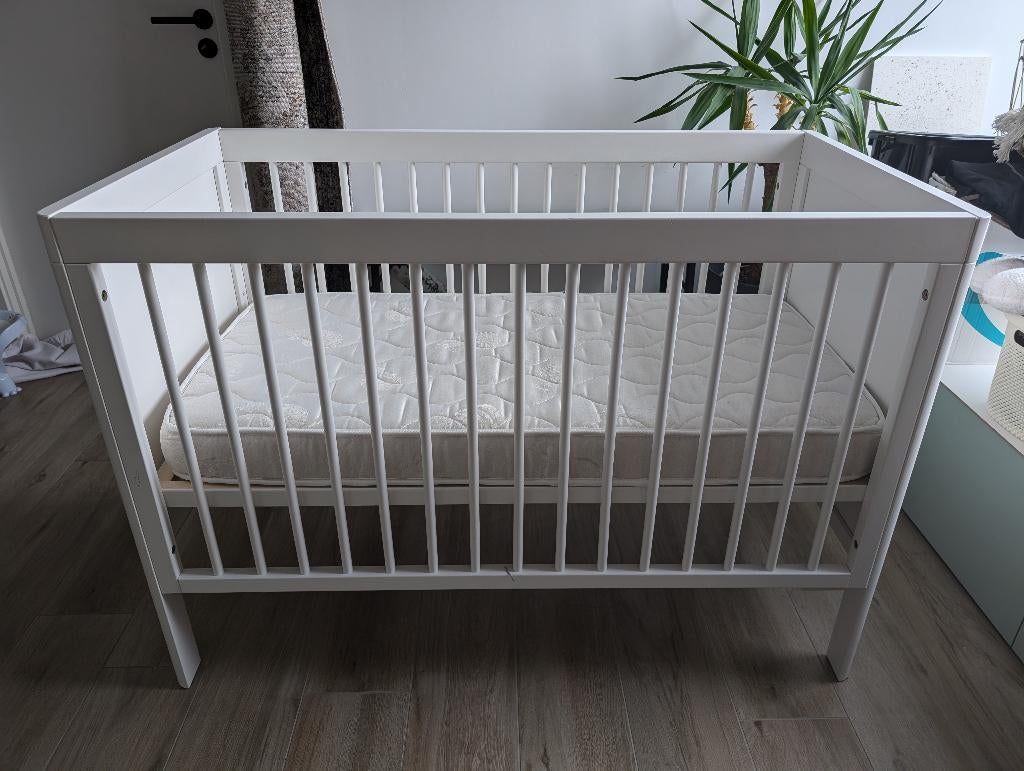 Ledikant / babybed Troll wit, Moins de 70 cm, Utilisé, Moins de 140 cm, Enlèvement