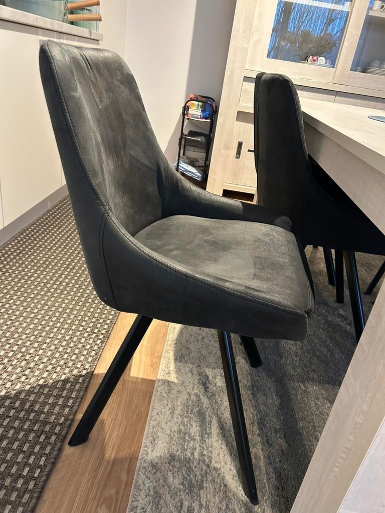 Leren stoelen, Huis en Inrichting, Stoelen, Ophalen, Overige kleuren, Leer, Zo goed als nieuw