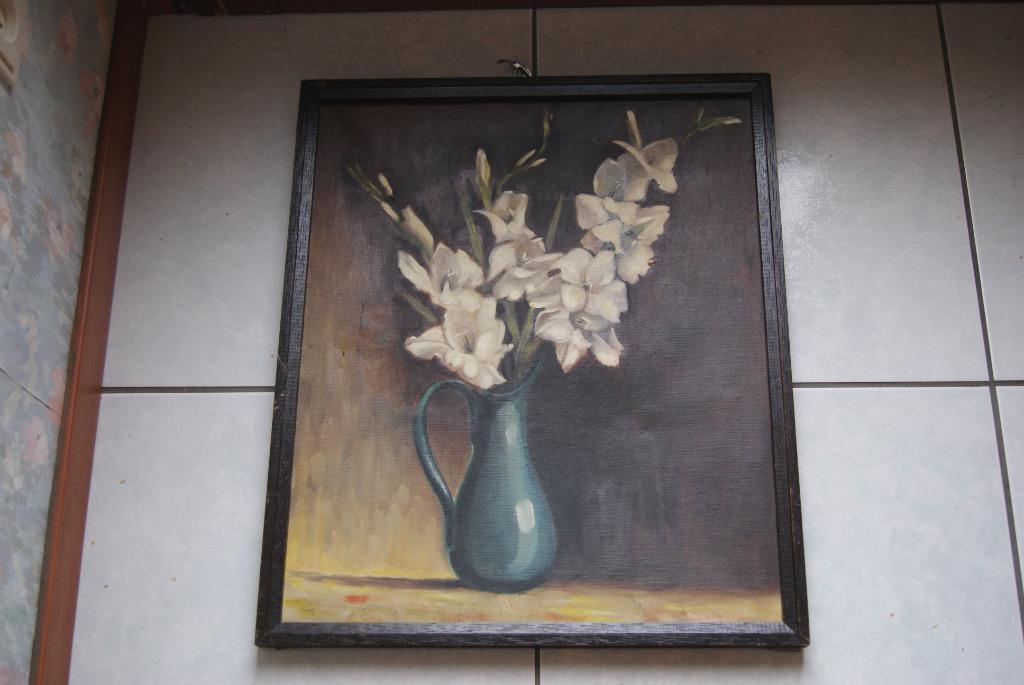 schilderij bloemen, Antiek en Kunst, Kunst | Schilderijen | Klassiek, Ophalen