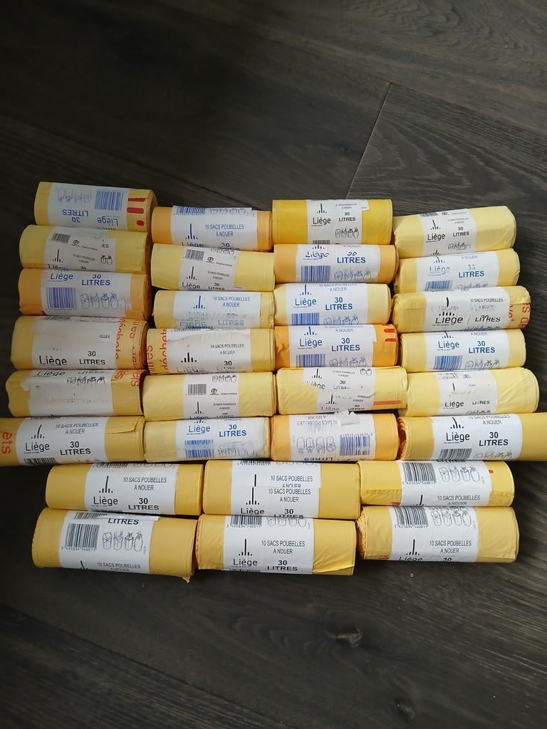 Stad Luik Vuilniszakken van 30 liter, Ophalen, Kunststof, 50 tot 75 cm, Nieuw