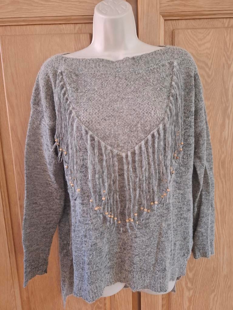 Pull franges Mes demoiselles T1 S, Vêtements | Femmes, Pulls & Gilets, Comme neuf, Taille 36 (S), Brun, Enlèvement ou Envoi