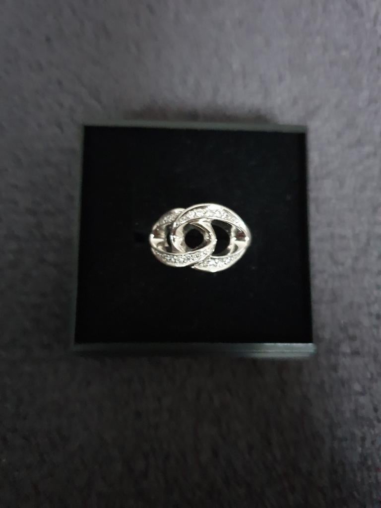 Zilveren ring van Nona maat 54, Met kristal, Ophalen of Verzenden, Zo goed als nieuw, Dame