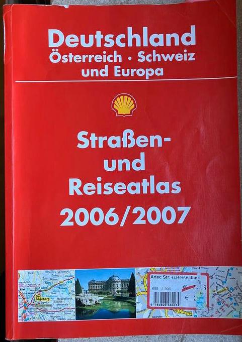 Kaart Duitsland - Oostenrijk - Zwitserl. zeer gedetailleerd, Boeken, Atlassen en Landkaarten, Ophalen of Verzenden, Zo goed als nieuw