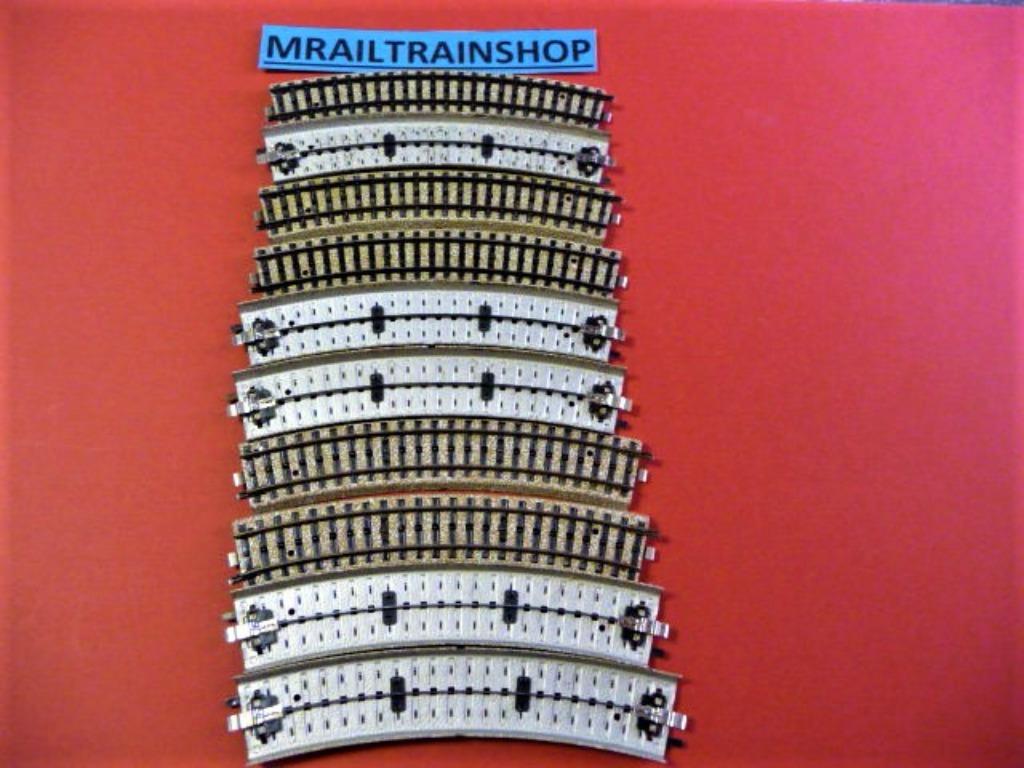5100 MARKLIN HO - 10 x GEBOGEN RAILS/VOIES COURBES Q2, Wisselstroom, Gebruikt, Analoog, Rails