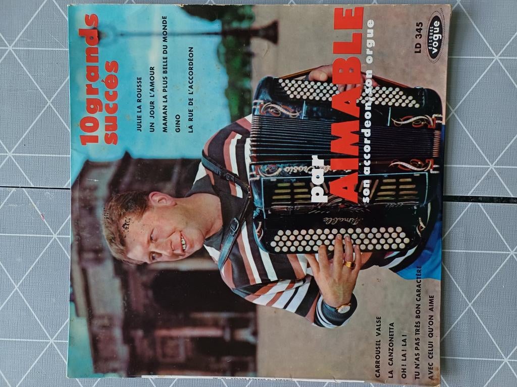 Musique pour accordéon Aimable des années 1960, Enlèvement ou Envoi, Comme neuf