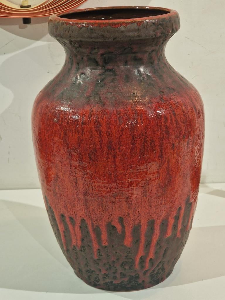 Vaas w germany , 30 cm hoog , fat lava, Ophalen of Verzenden
