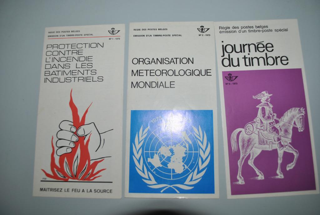 Belgique 1973 Feuillets Postes belges Vierges (sans timbres), Envoi