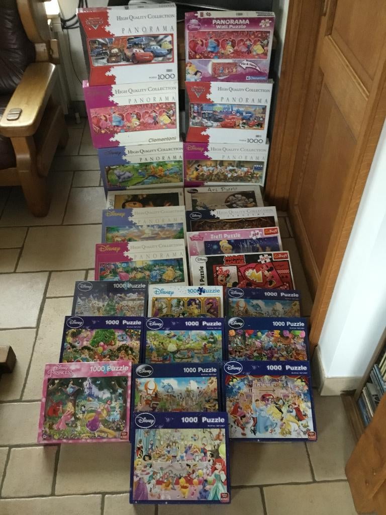 Disney puzzels Clementoni en King vanaf 3,75 euro per stuk, Enlèvement ou Envoi, 500 à 1500 pièces, Utilisé, Puzzle