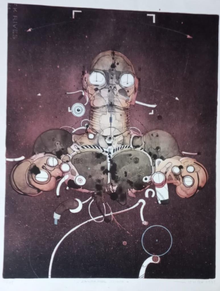Zeefdruk Jurgen Ehre Destination inconnue 1972 15 ex, Antiek en Kunst, Ophalen of Verzenden
