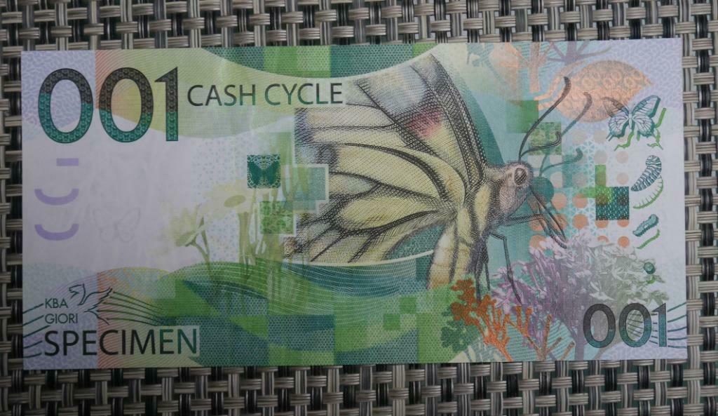 Bankbiljet 001 Cash Cycle, Specimen, Test Note, Zwitserland,, Ophalen of Verzenden, Overige landen, Setje