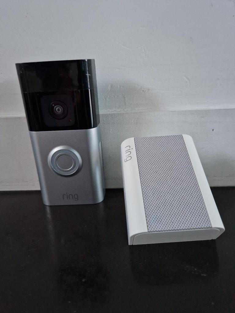 Ring deurbel+Chime+camera, Enlèvement, Compatible avec les smartphones, Comme neuf, Sans fil