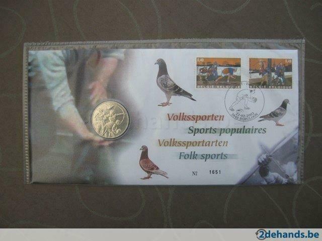 Numisletter FDC 3157 3158 België 2003 Volkssporten