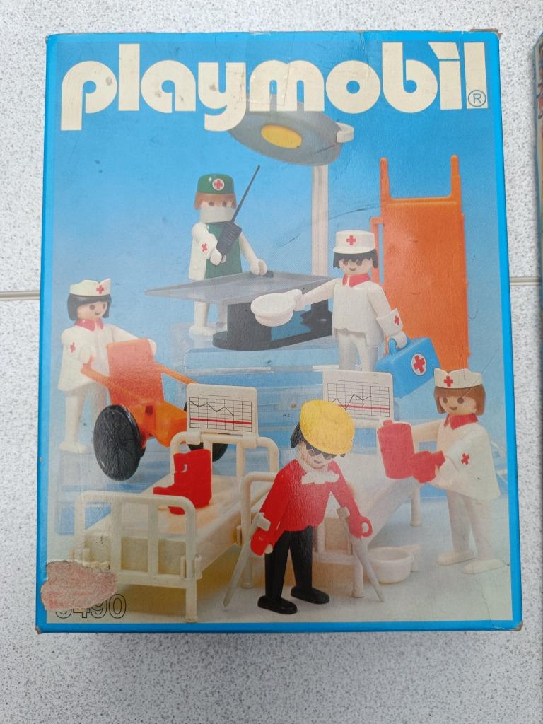 playmobil 3490 'ziekenhuis' vintage jaren '80, Ophalen of Verzenden, Zo goed als nieuw, Complete set