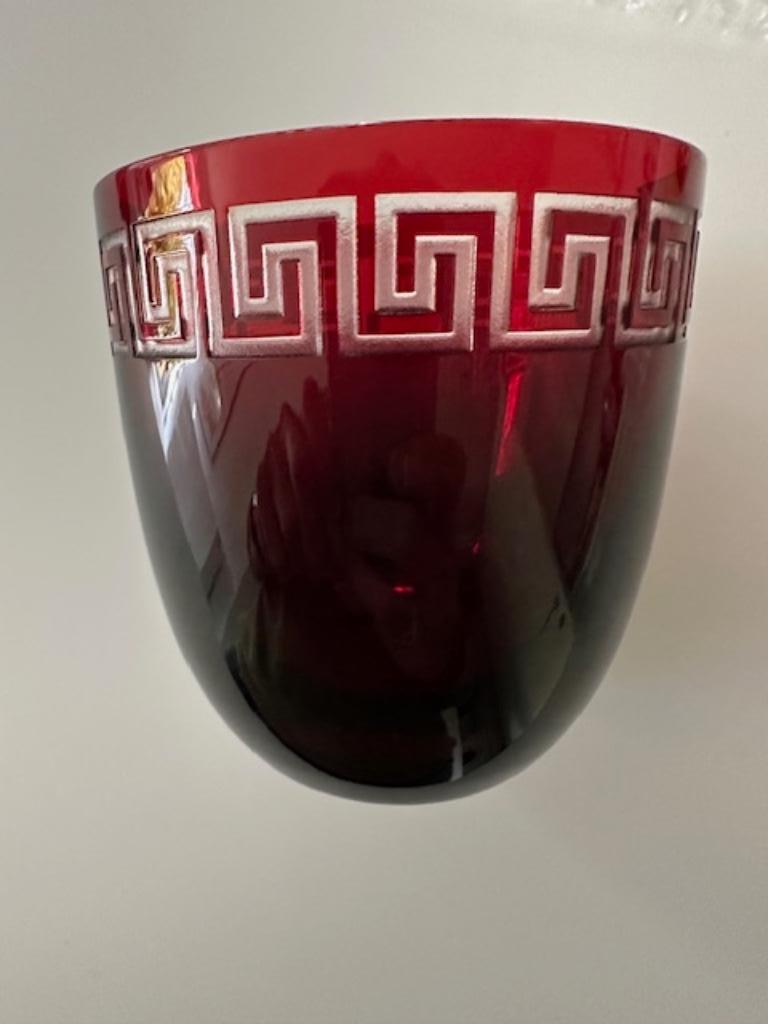 Exclusive ruby red glasses Gianni Versace/Rosenthal, Ophalen, Zo goed als nieuw, Overige typen