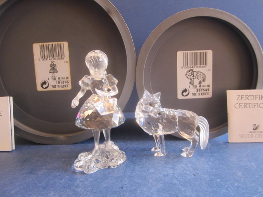 Swarovski Roodkapje en de wolf kompleet., Verzamelen, Swarovski, Nieuw, Figuurtje, Ophalen of Verzenden