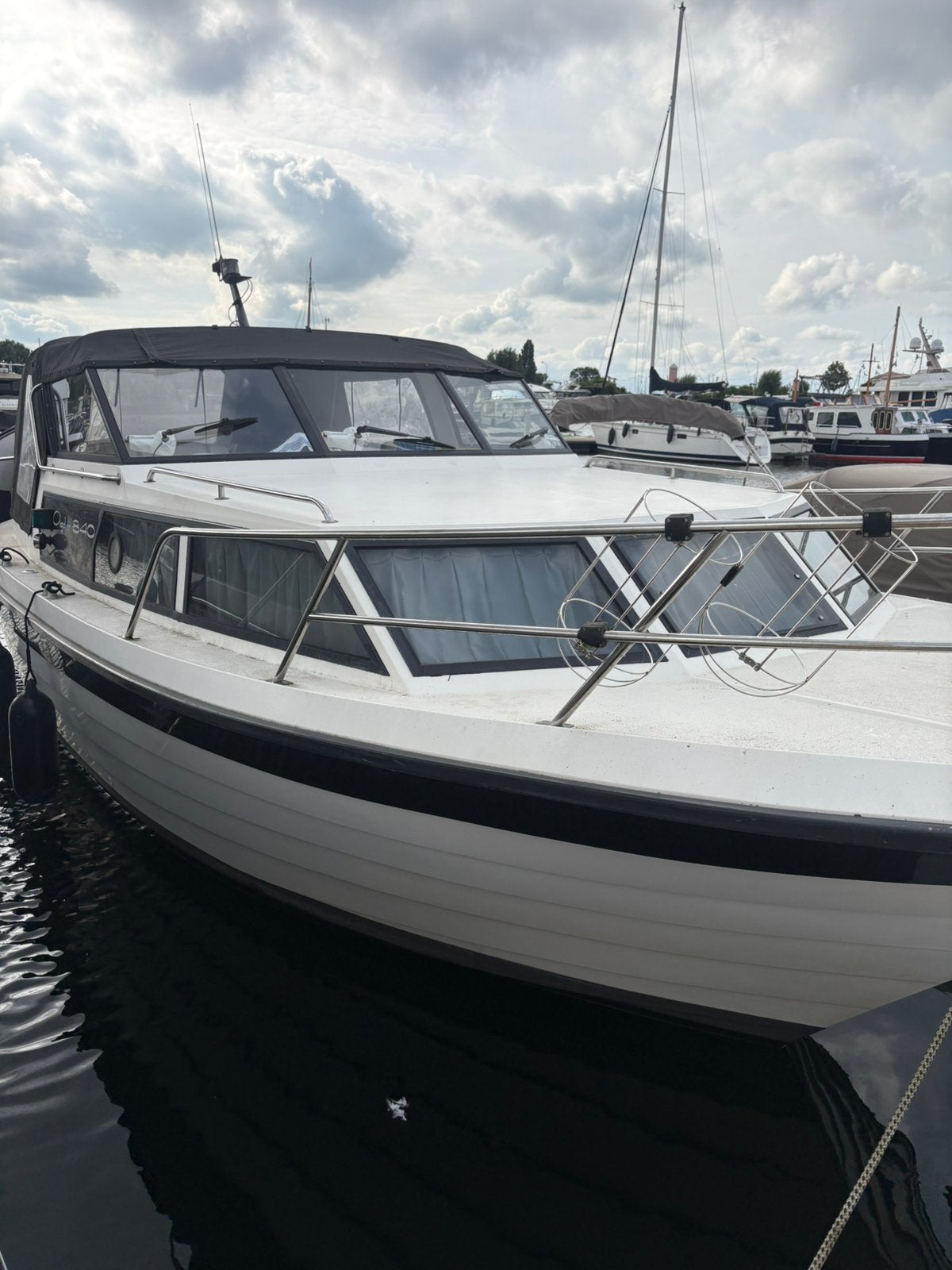 Agder 840, Watersport en Boten, Motorboten en Motorjachten, Gebruikt, Polyester, Diesel, Binnenboordmotor, Biminitop, Boegschroef