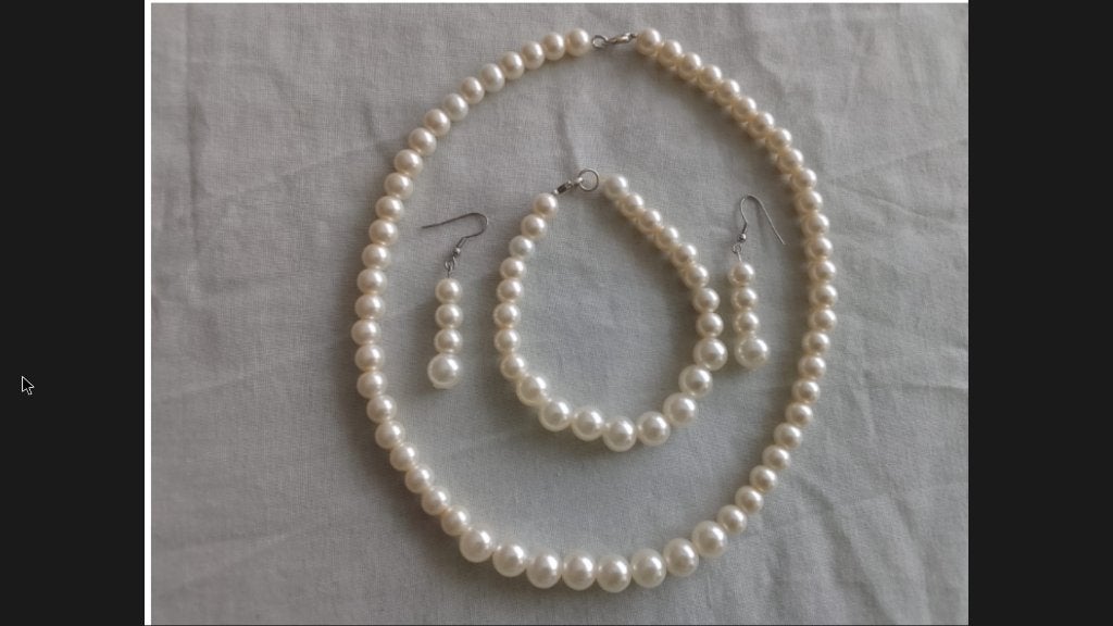 Lot de 3 – Parure Perle Classique, Handtassen en Accessoires, Armbanden, Nieuw, Overige materialen, Wit, Met bedels of kralen
