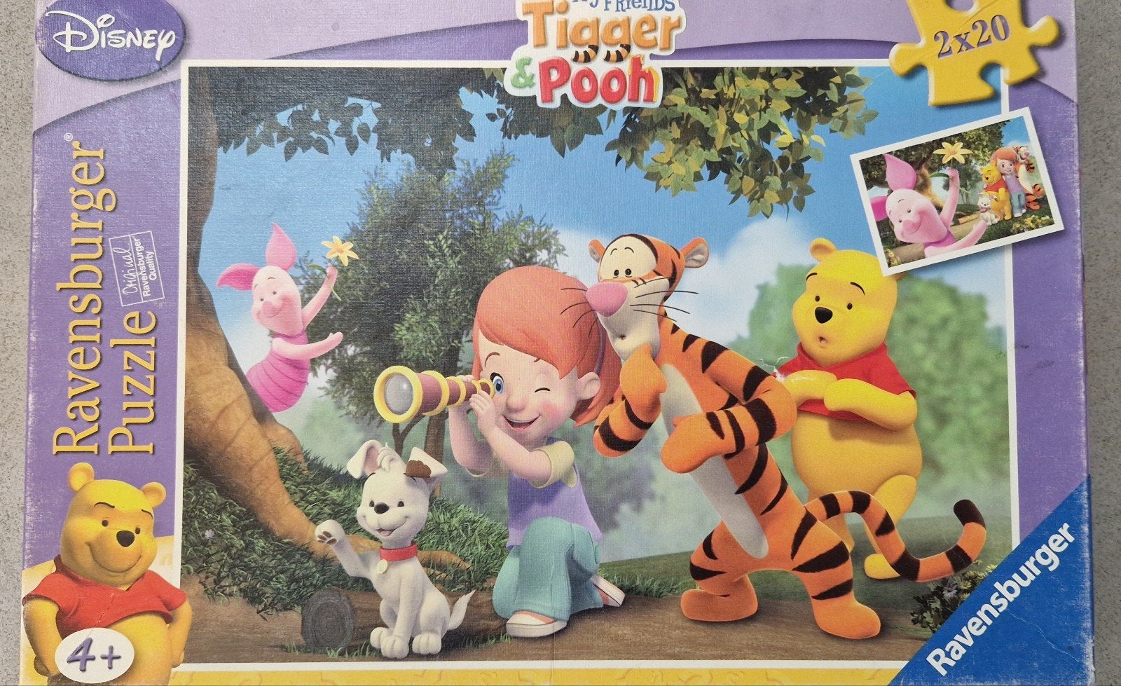 2 puzzels Tiger & Pooh 20, Enlèvement, 10 à 50 pièces, Utilisé, 4 à 6 ans