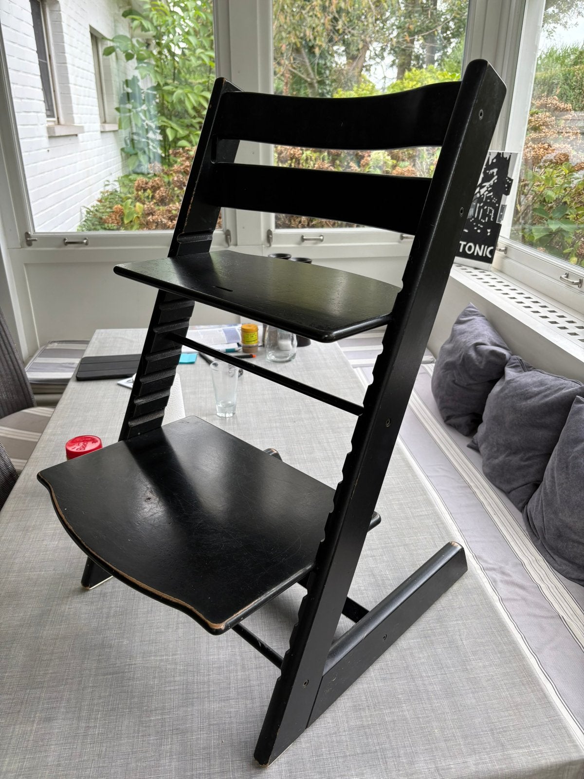 Stokke Tripp trapp zwart, Ophalen, Gebruikt
