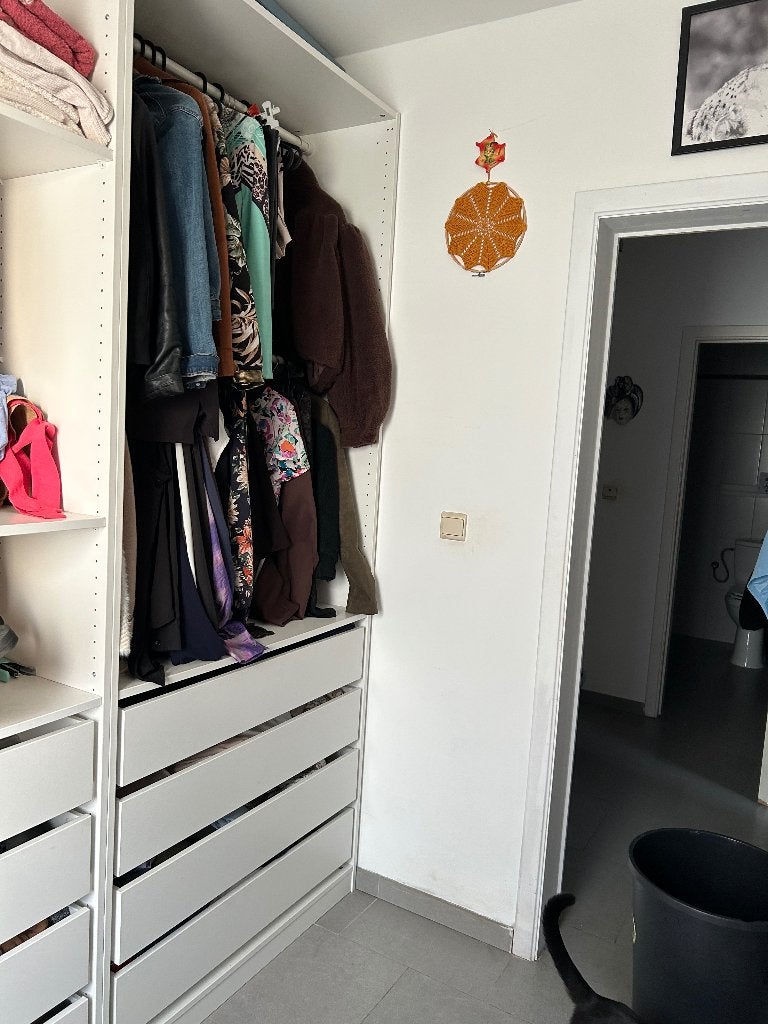 Armoire penderie IKEA, Maison & Meubles, Simple monobloc blanc, Comme neuf, 100 à 150 cm, Enlèvement