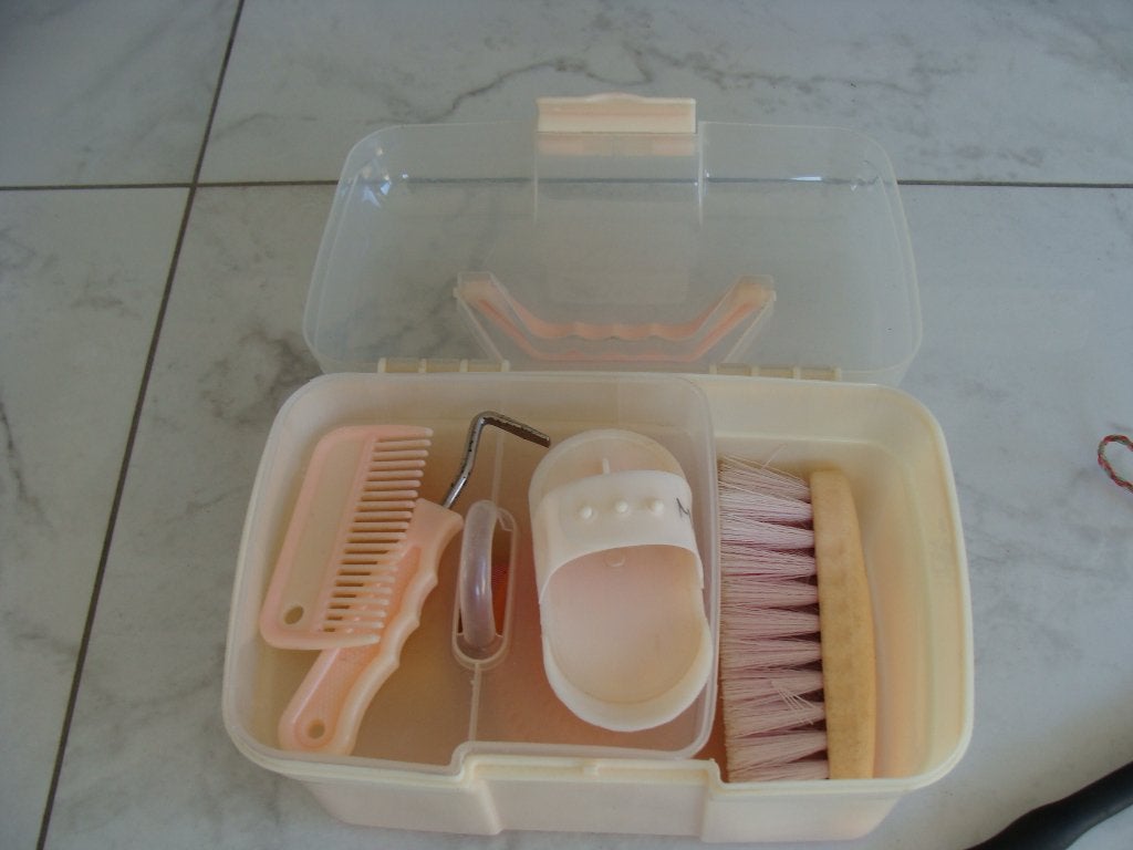 kit coffre pansage avec1 compartiment amovible7 accessoires, Animaux & Accessoires, BR, Enlèvement, Comme neuf, Kit de pansage