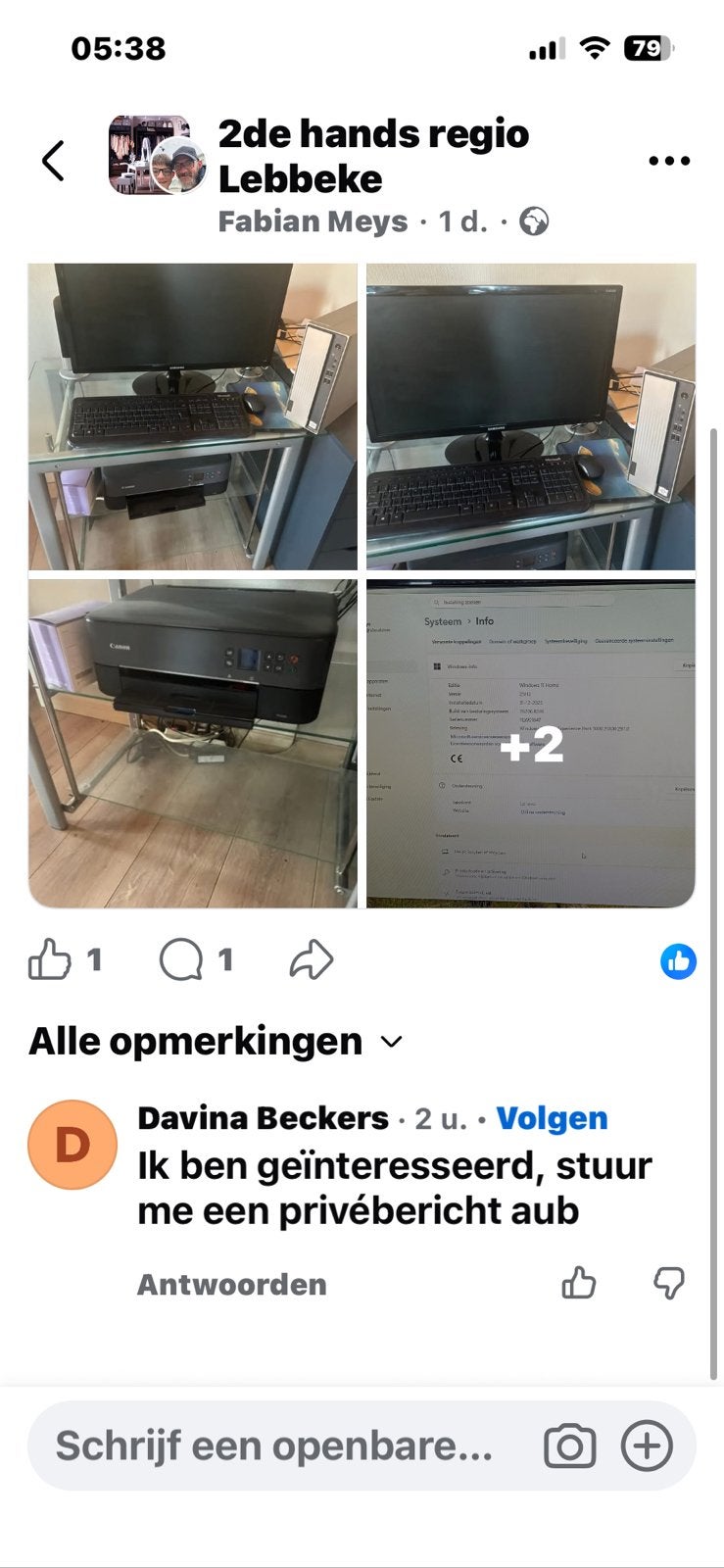 Zwarte computer en gsm, Informatique & Logiciels, Chromebooks, Enlèvement, Comme neuf