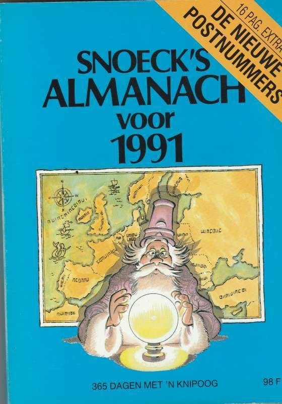 Snoeck's almanach voor 1991- 365 dagen met ’n knipoog, Boeken, Snoeck - Decaju & zoon, Nieuw, Ophalen of Verzenden, Verhalen