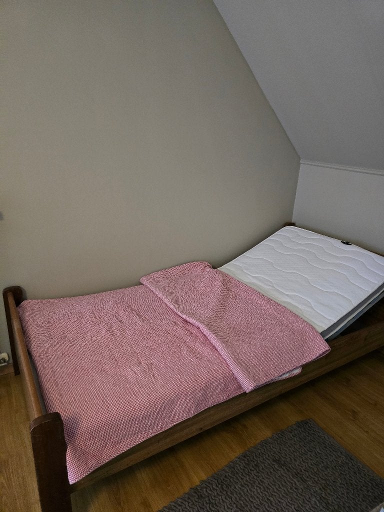1 persoonsbed, Huis en Inrichting, Slaapkamer | Bedden, Ophalen, 90 cm, Eenpersoons, Bruin