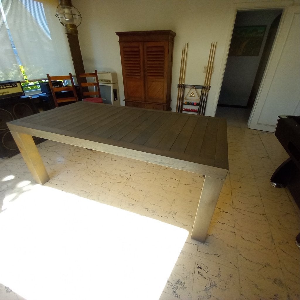 Table pour salle à manger bois 2,20m x 1,00m, 100 à 150 cm, Enlèvement, Rectangulaire, 200 cm ou plus