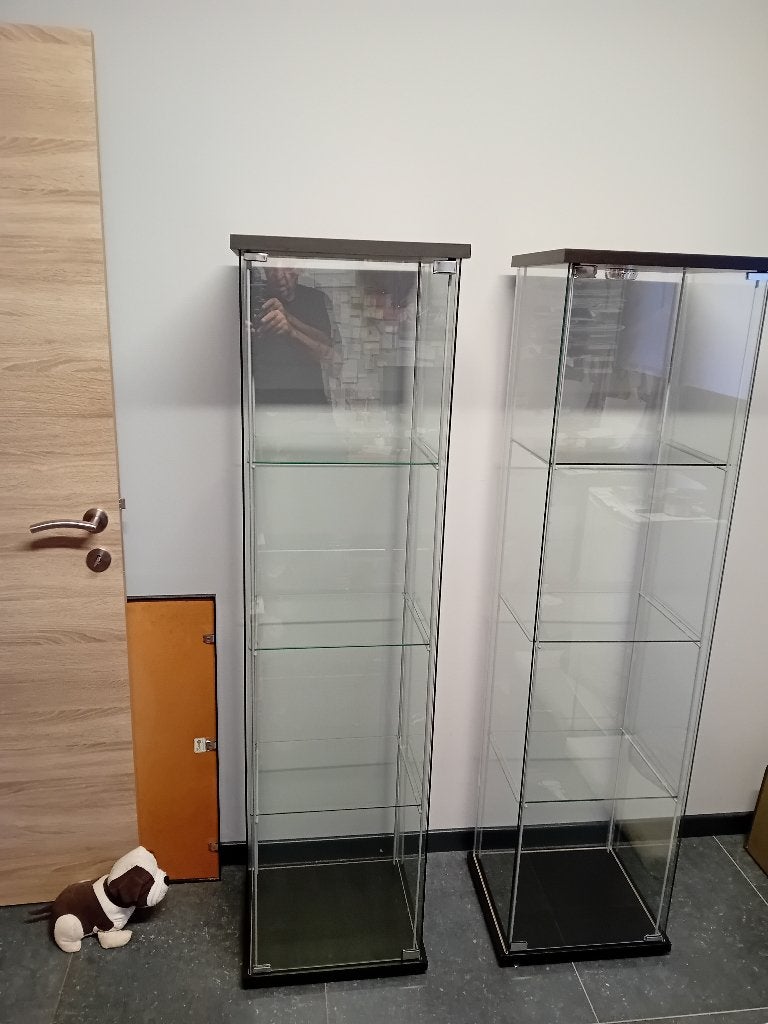Vitrines vitrées, 25 à 50 cm, Avec porte(s), Verre, Moins de 50 cm