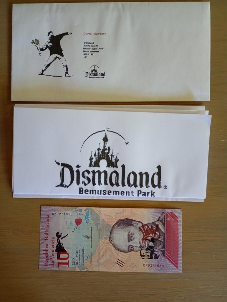Banksy dollar biljet met papieren, Enlèvement ou Envoi