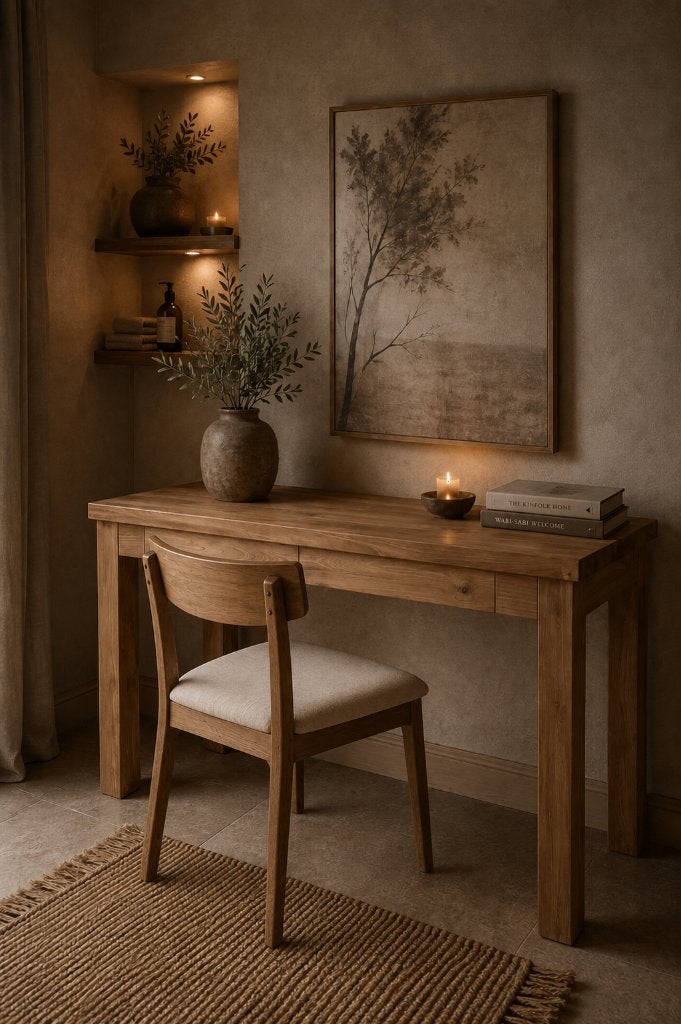 kaptafel massief teak hout, 100 tot 150 cm, Nieuw, Ophalen of Verzenden, Minder dan 100 cm
