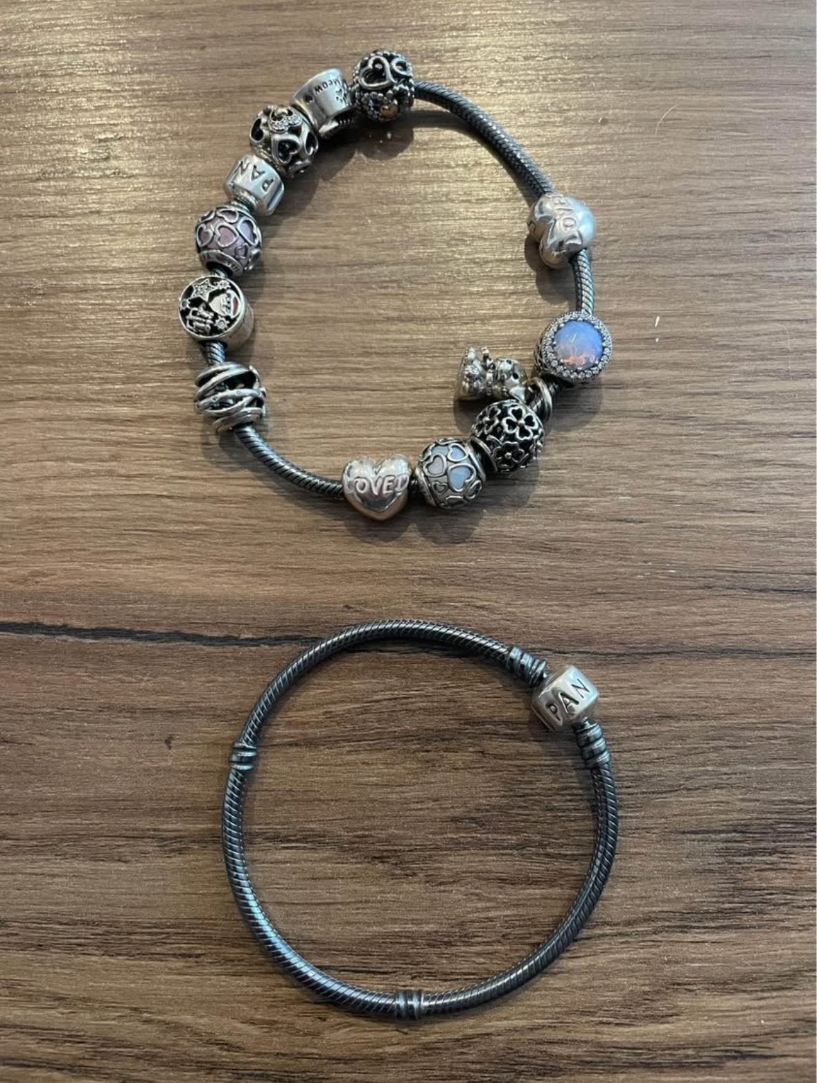 2 Bracelet Pandora plus différentes perles, Jamais porté., Enlèvement, Comme neuf
