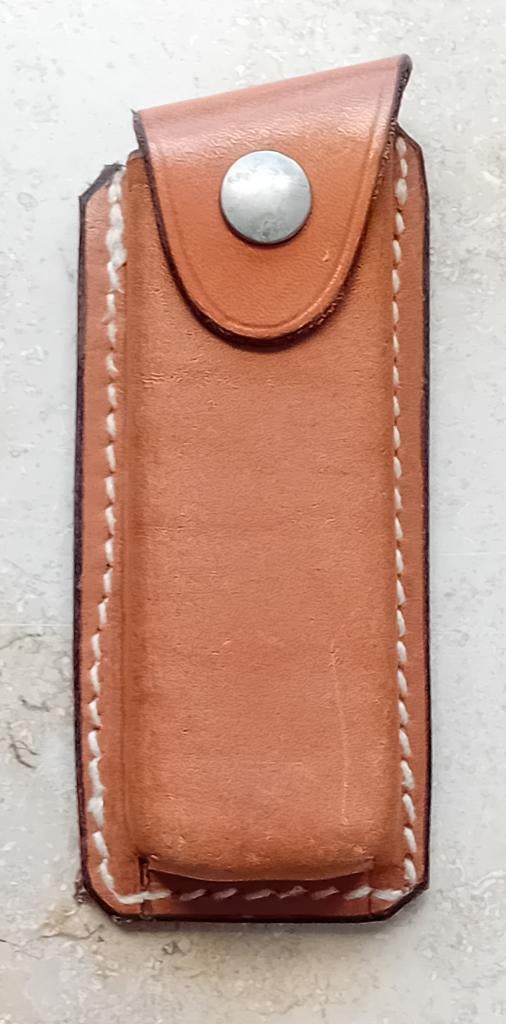 Lederen etui voor pistool reservelader Browning GP 9mm, Verzamelen, Ophalen of Verzenden, Rijkswacht, Overige typen