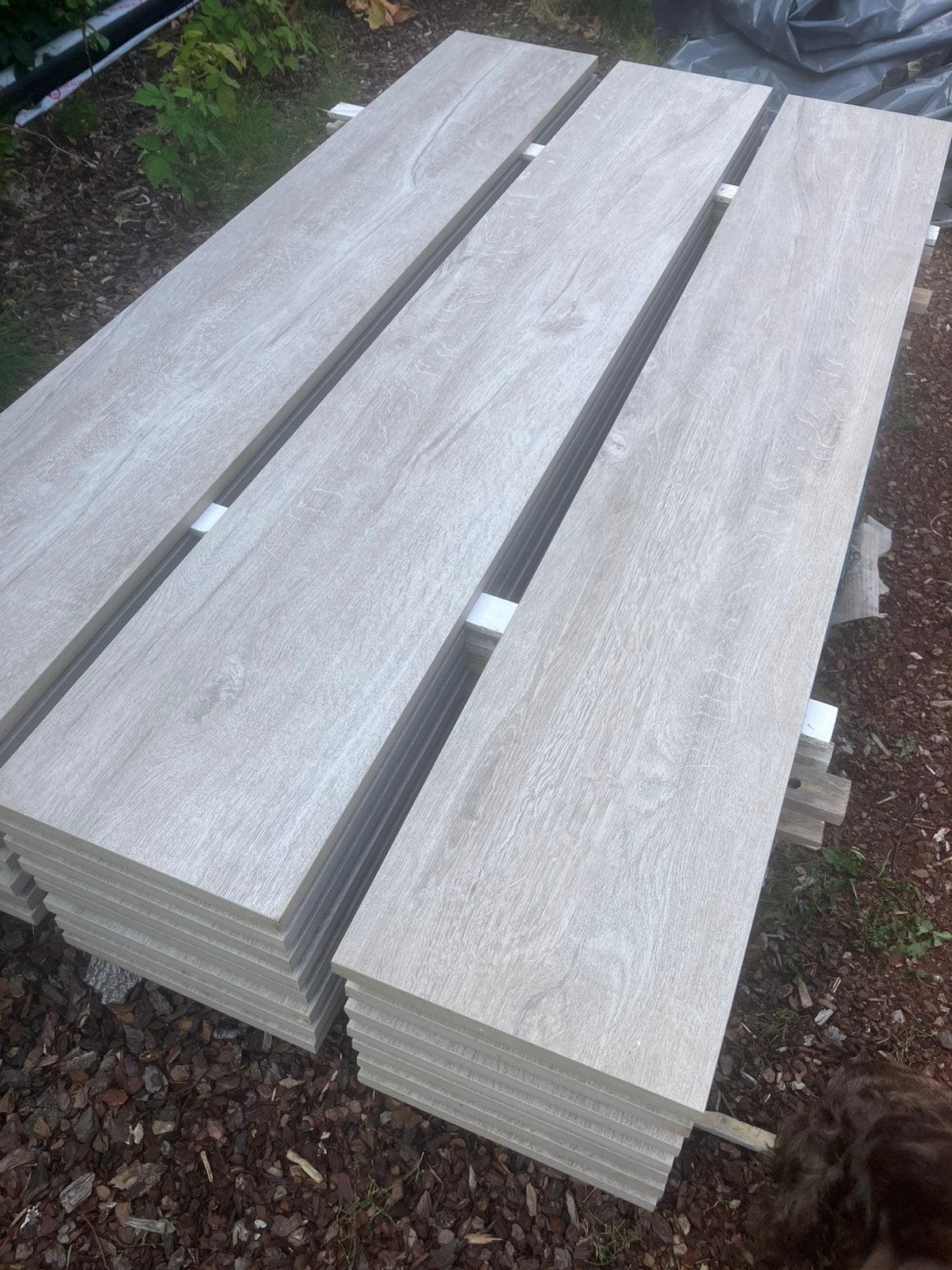 Carreaux en céramique aspect bois XL +-30m2, Enlèvement, Comme neuf, Autres matériaux