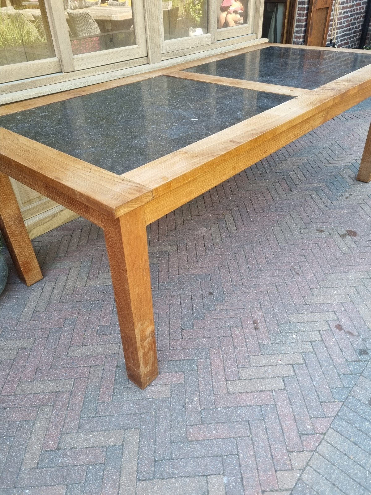 Teak eettafel art., Ophalen, 100 tot 150 cm, ., Teakhout