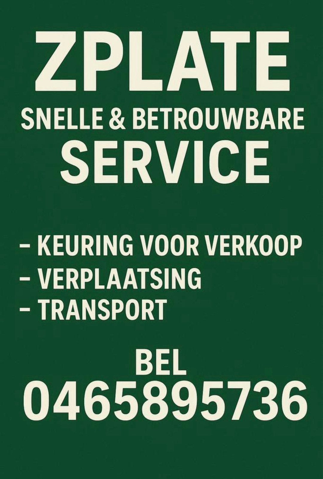 Z-Platen / Garageplaten nodig? Autokeuring, 24-uursservice, Overige werkzaamheden