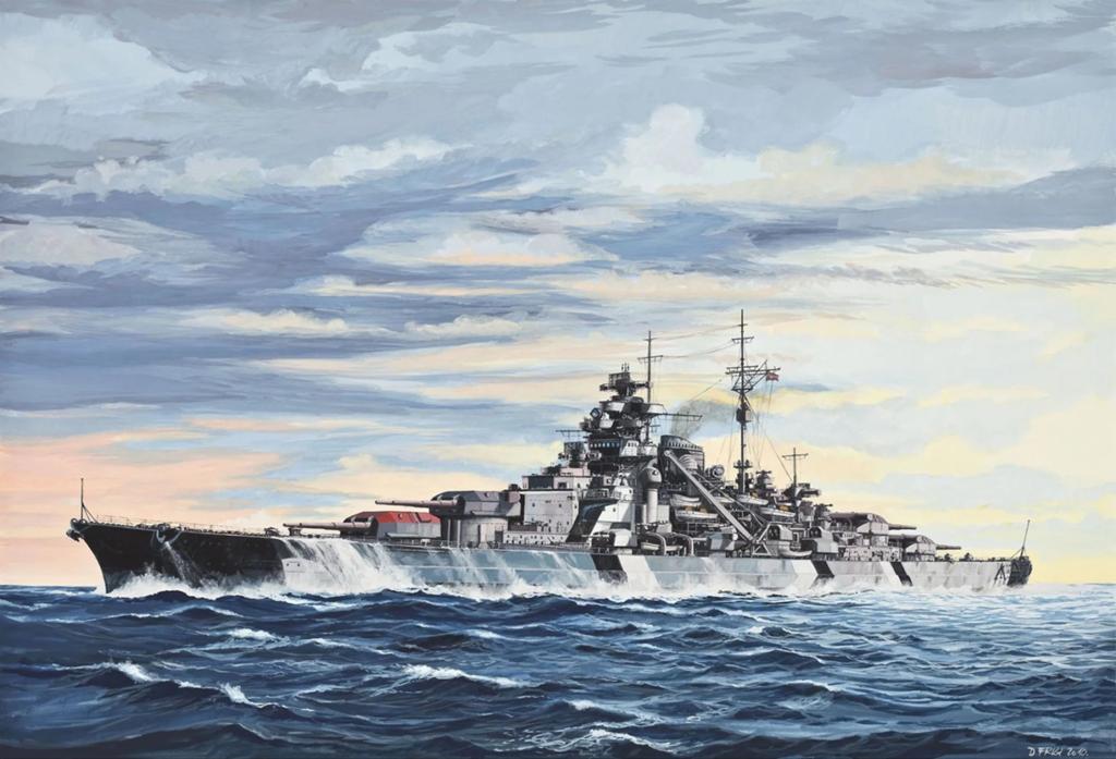 Bismarck + Prinz Eugen Neptun 1/1200 schaal, Ophalen