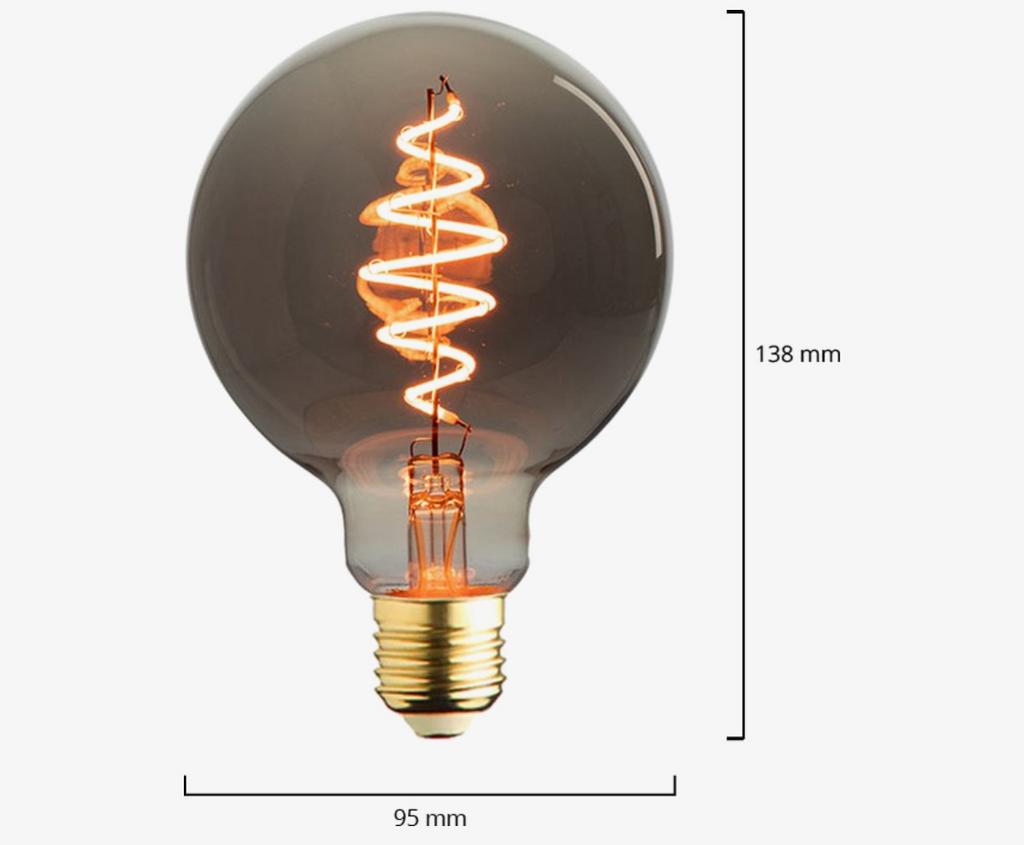 Stijlvolle smoke E27 Led lampen. 3 staps dimbaar, Huis en Inrichting, Lampen | Losse lampen, Ophalen, Nieuw, E27 (groot), Led-lamp